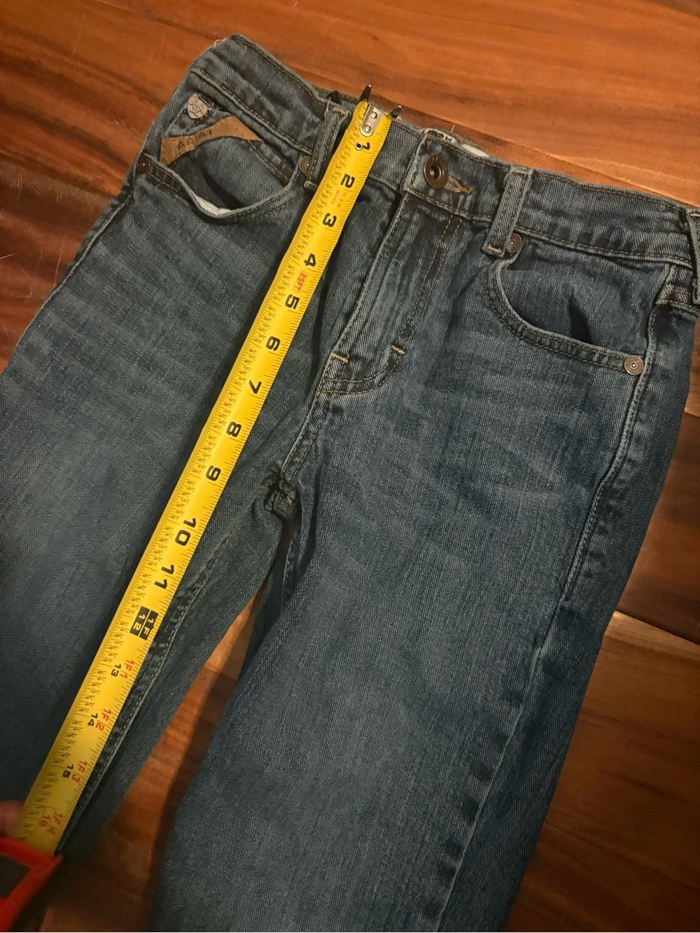 Ariat B4 Relaxed Boys Jeans Size 14 Medium Wash Bootcut Western Denim (1402)